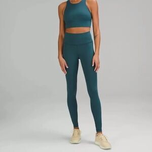 Lululemon Green Jasper Wunder Under High Rise Leggings 25”